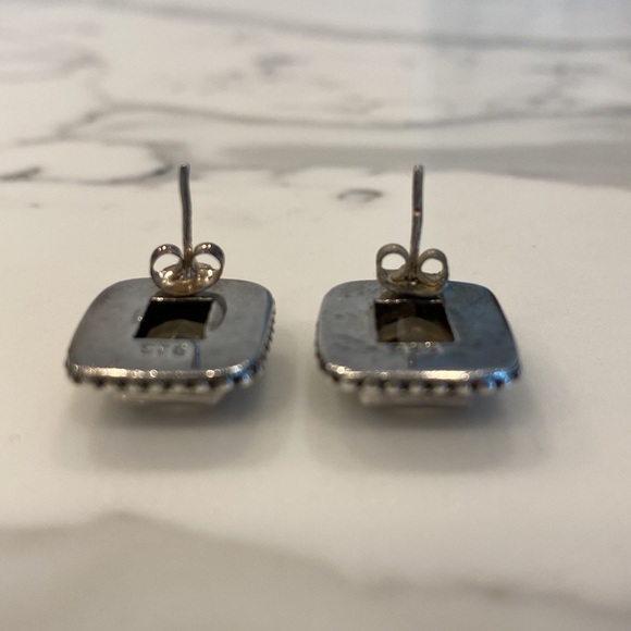 Sterling Silver and Topaz Earrings - Picture 4 of 6